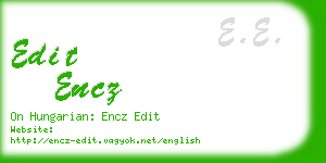 edit encz business card